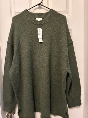 Topshop Olive Green Men's Crewneck Sweater